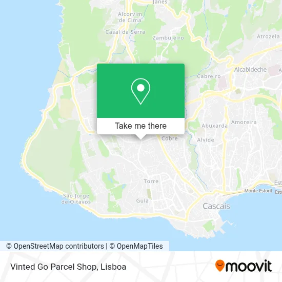 Vinted Go Parcel Shop map