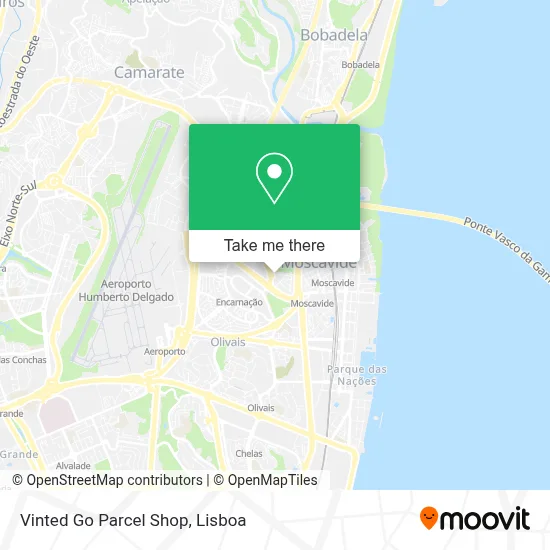 Vinted Go Parcel Shop map