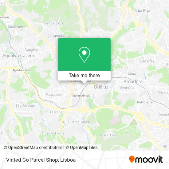 Vinted Go Parcel Shop map
