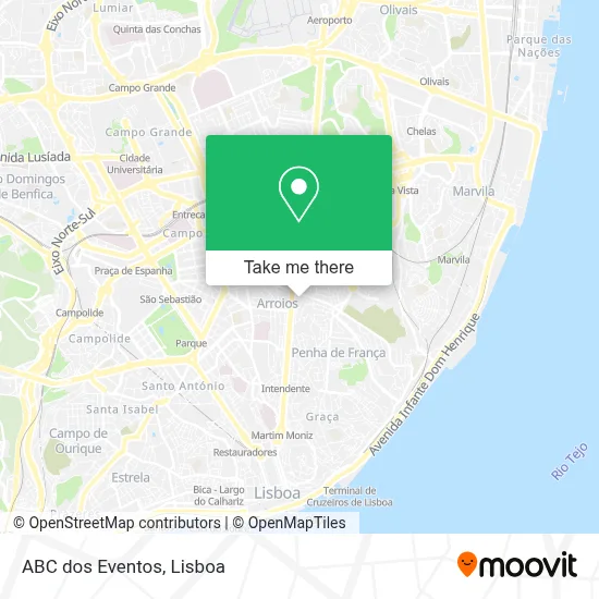 ABC dos Eventos map