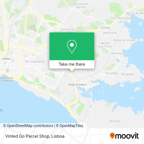 Vinted Go Parcel Shop map