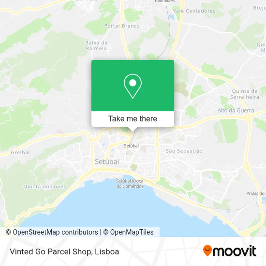 Vinted Go Parcel Shop map
