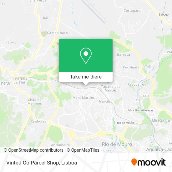 Vinted Go Parcel Shop map