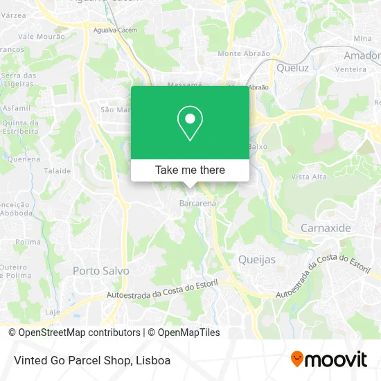 Vinted Go Parcel Shop map