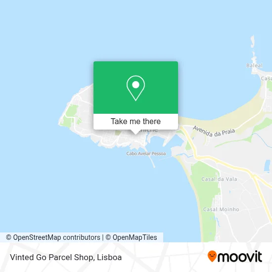 Vinted Go Parcel Shop map