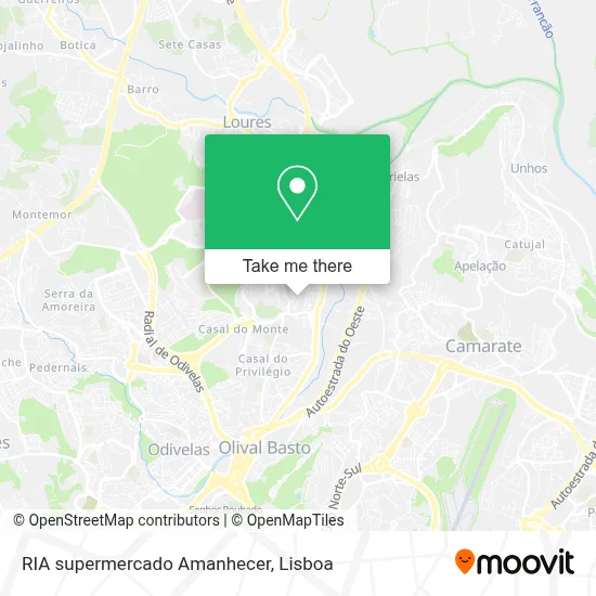 RIA supermercado Amanhecer map