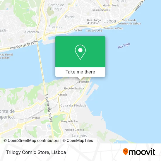 Trilogy Comic Store map