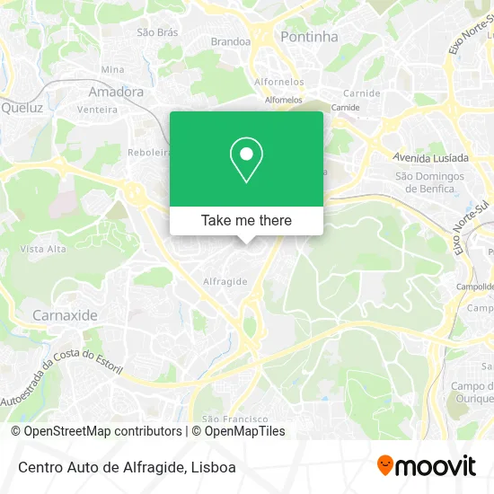 Centro Auto de Alfragide map