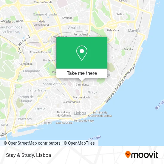 Stay & Study map