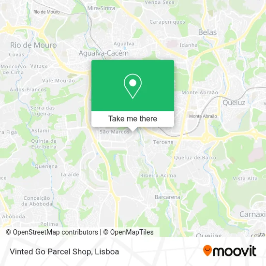 Vinted Go Parcel Shop map