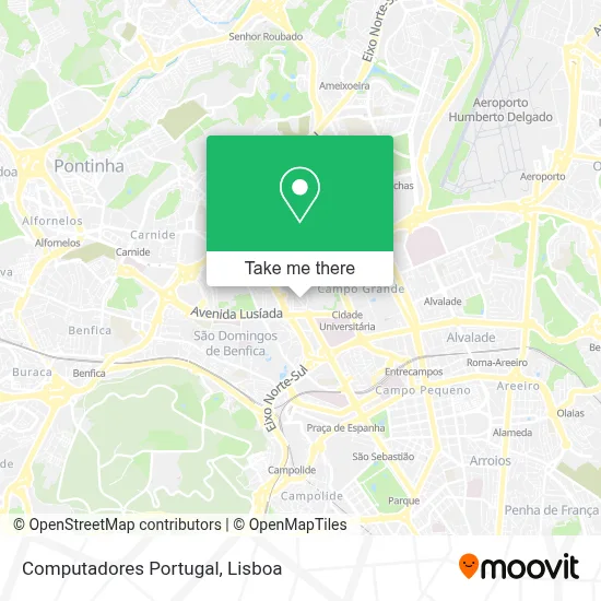 Computadores Portugal map