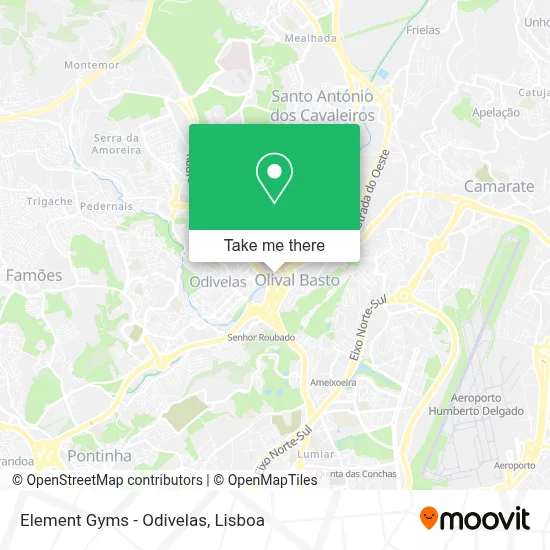 Element Gyms - Odivelas map