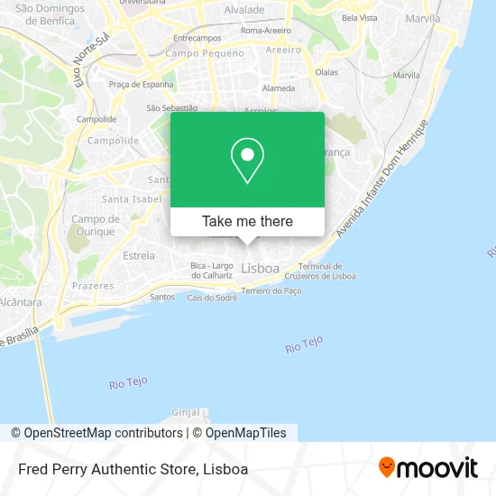 Fred Perry Authentic Store map
