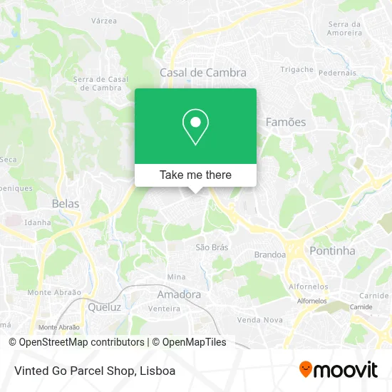 Vinted Go Parcel Shop map