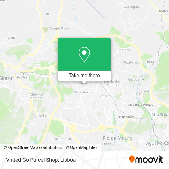 Vinted Go Parcel Shop map
