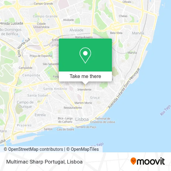 Multimac Sharp Portugal map