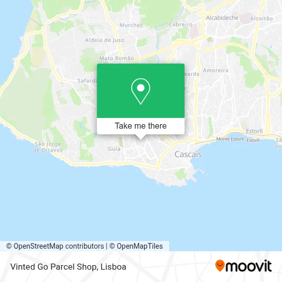 Vinted Go Parcel Shop map