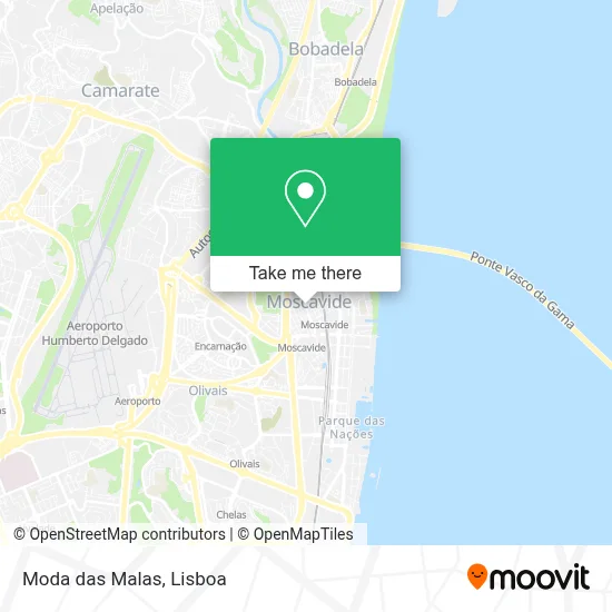 Moda das Malas map