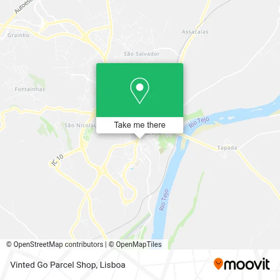 Vinted Go Parcel Shop map