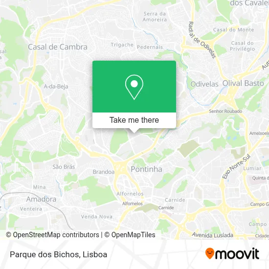 Parque dos Bichos map