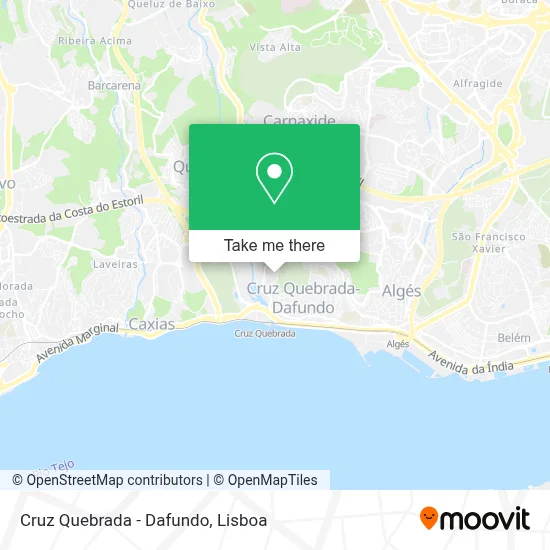 Cruz Quebrada - Dafundo map