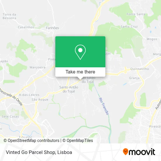 Vinted Go Parcel Shop map