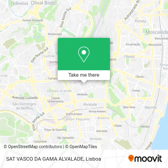 SAT VASCO DA GAMA ALVALADE map