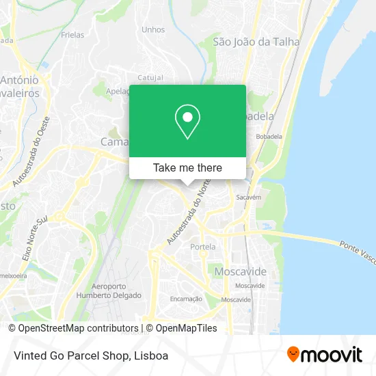 Vinted Go Parcel Shop map