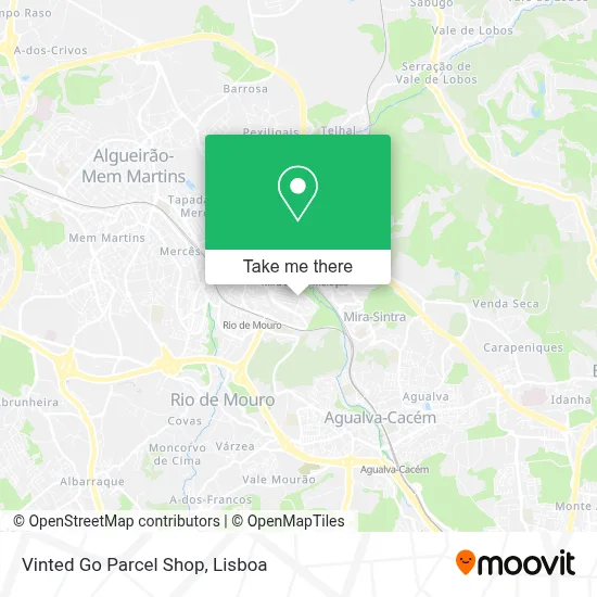 Vinted Go Parcel Shop map