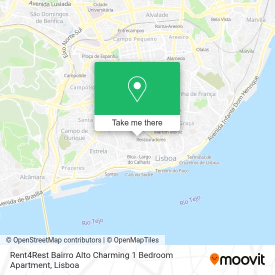 Rent4Rest Bairro Alto Charming 1 Bedroom Apartment map