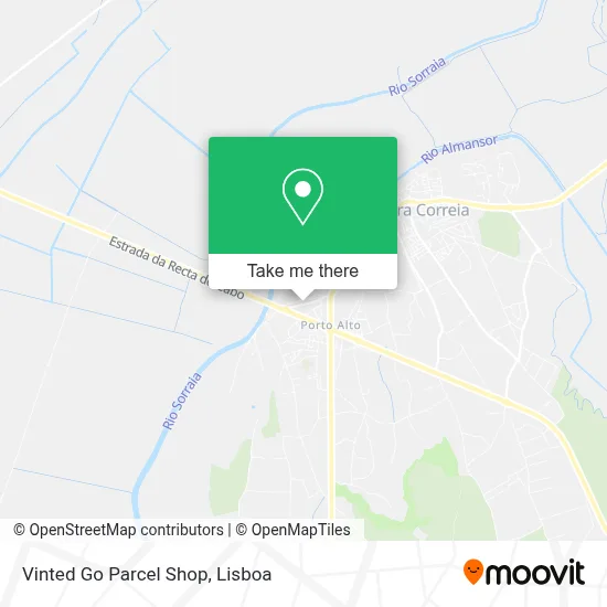 Vinted Go Parcel Shop map