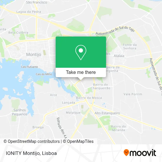IONITY Montijo map