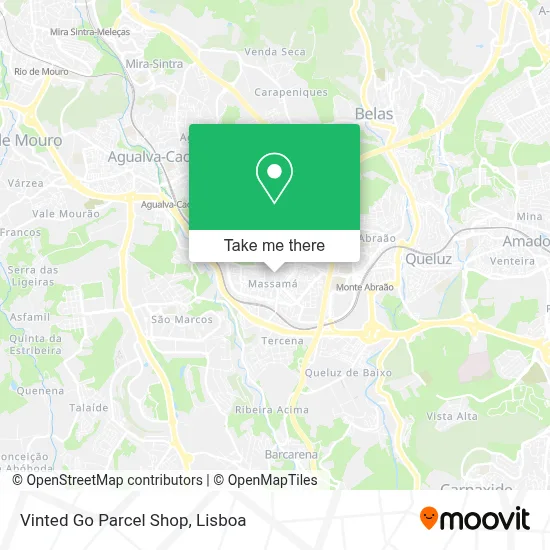 Vinted Go Parcel Shop map