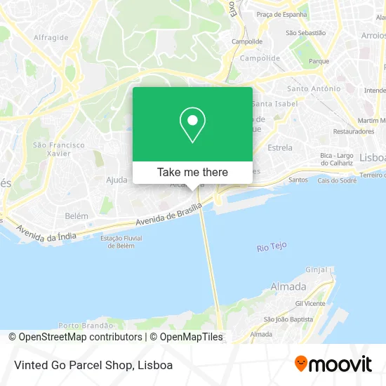 Vinted Go Parcel Shop map