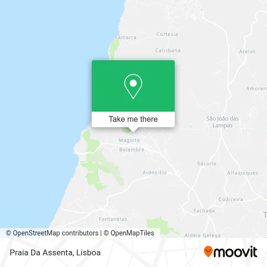 Praia Da Assenta map