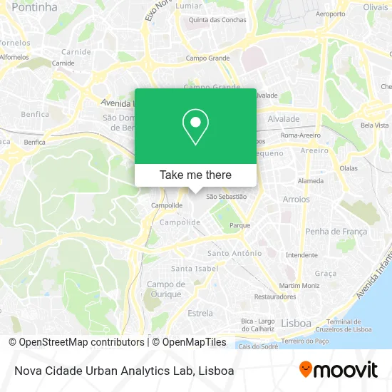 Nova Cidade Urban Analytics Lab map