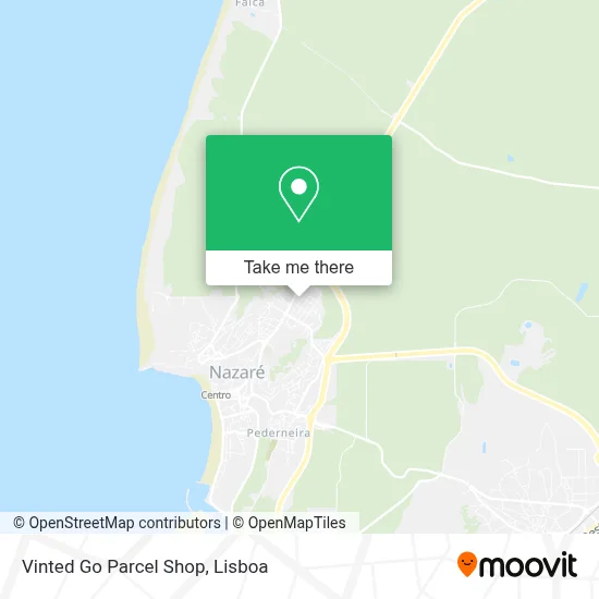 Vinted Go Parcel Shop map