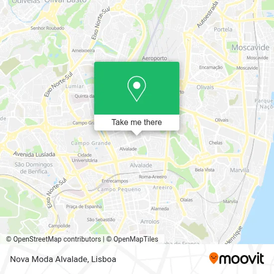 Nova Moda Alvalade map