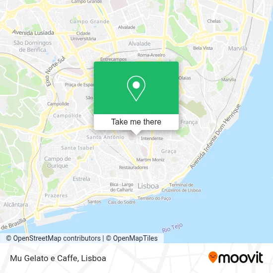 Mu Gelato e Caffe map