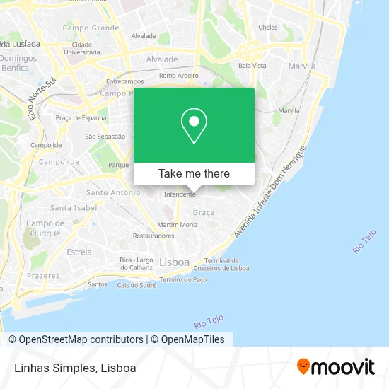 Linhas Simples mapa