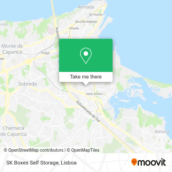 SK Boxes Self Storage map