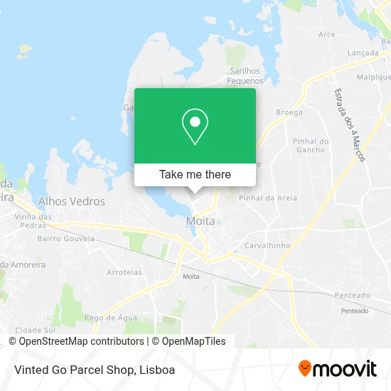 Vinted Go Parcel Shop map