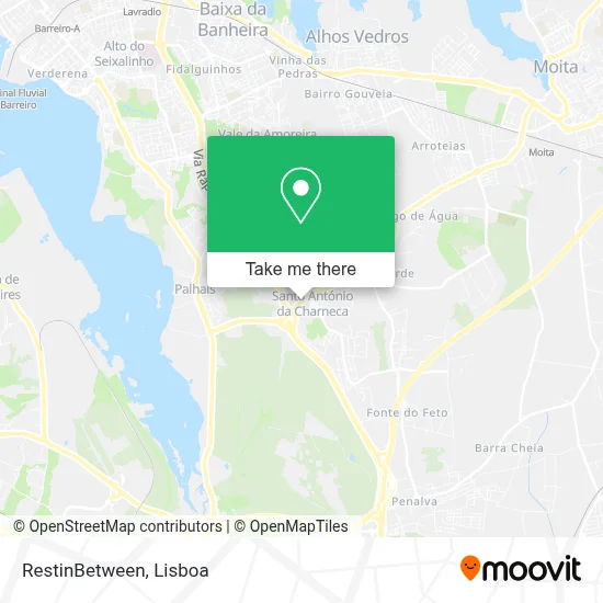 RestinBetween map