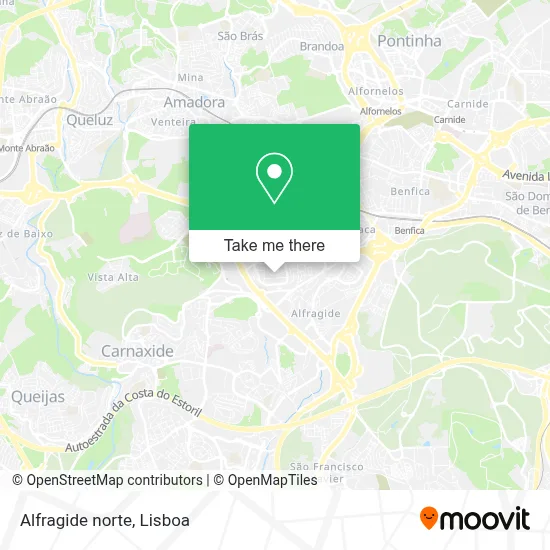 Alfragide norte map