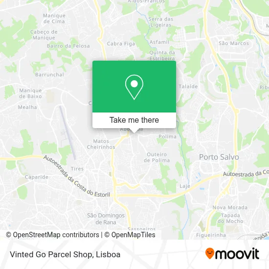 Vinted Go Parcel Shop map