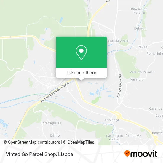 Vinted Go Parcel Shop map