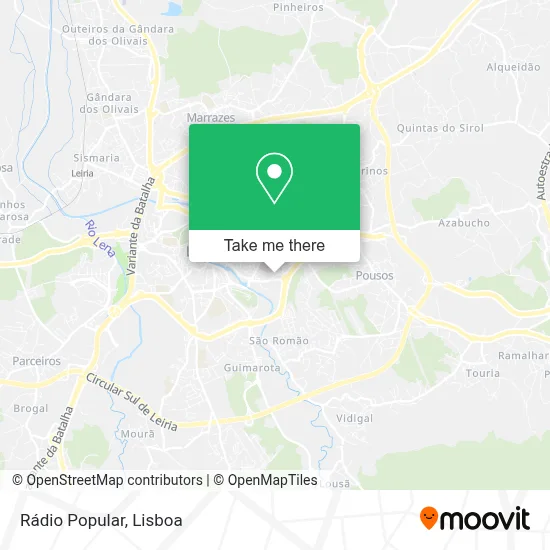 Rádio Popular map