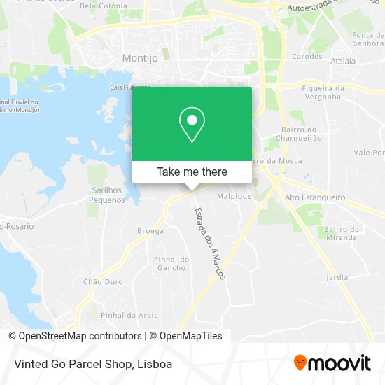 Vinted Go Parcel Shop map