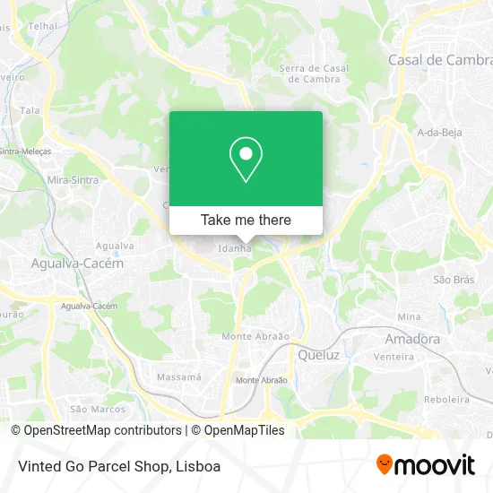 Vinted Go Parcel Shop map