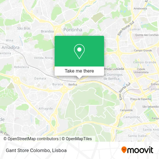 Gant Store Colombo map